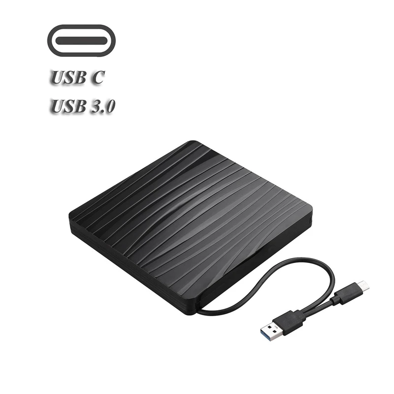 Внешний CD DVD привод USB 3,0 Портативный DVD CD RW оптический привод горелки CD rom плеер записывающее устройство совместимо с Mac/Windows