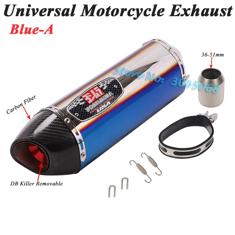Мото rcycle Yoshimura выхлопная труба Escape модифицированный мото карбоновый глушитель Универсальный дБ убийца для ниндзя 400 MT-09 TRK 502 BWS 125 R6