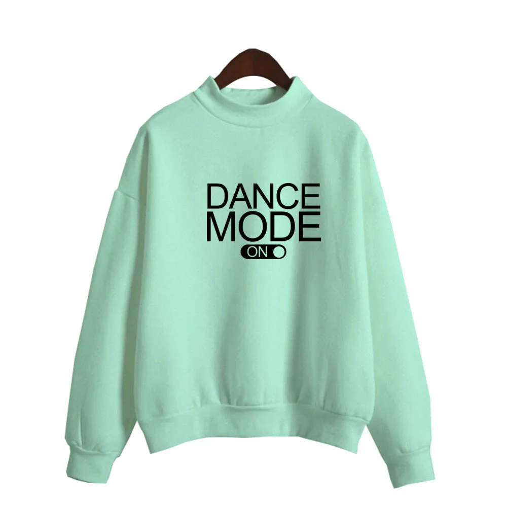 light green-B Танцевальный режим на женские плюс бархатные модные с длинным рукавом повседневные толстовки печати танец печати Kawaii толстовка одежда - Цвет: light green-B