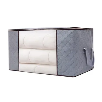 

Waterproof Clothes Quilt Storage Bag Organizer Handbag Household Storage Bags with Handles Double Zippers Large Clear Window