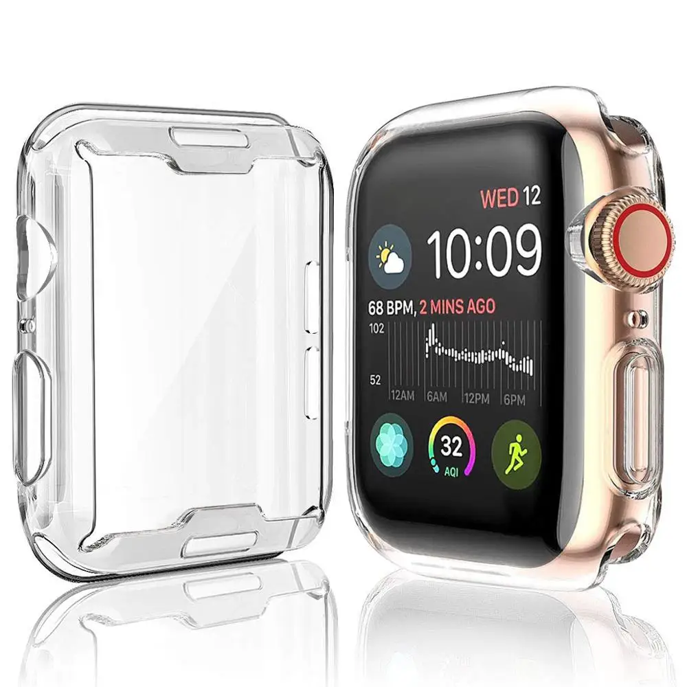 Чехол для часов Apple watch 4 3 2 1 42 мм 38 мм мягкий 360 тонкий чистый ТПУ защитный чехол s для iWatch series 4/3/2/1 44 мм 40 мм - Цвет: 1 pcs