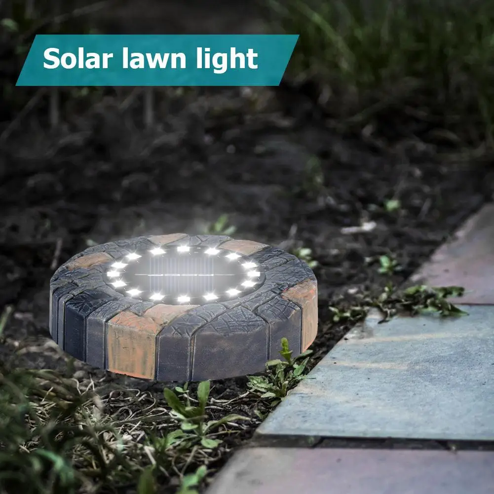 

4pcs Solar Energy 8LED / 16LED Underground Lamp Outdoor Waterproof Plastic Imitation Resin Ground Lawn Landscape Lamp