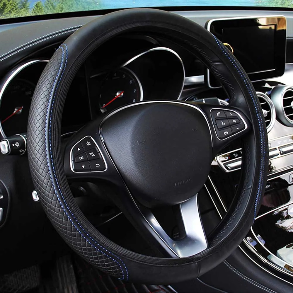 Leather Steering Wheel Cover Black Beige Grey Vauxhall Vivaro Zafira Speedster 