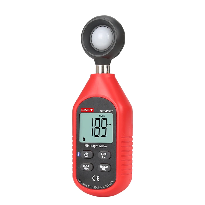 UNI-T UT383BT мини-измеритель освещенности, Цифровой Люксметр, Bluetooth светильник, оборудование для тестирования окружающей среды, люксметр