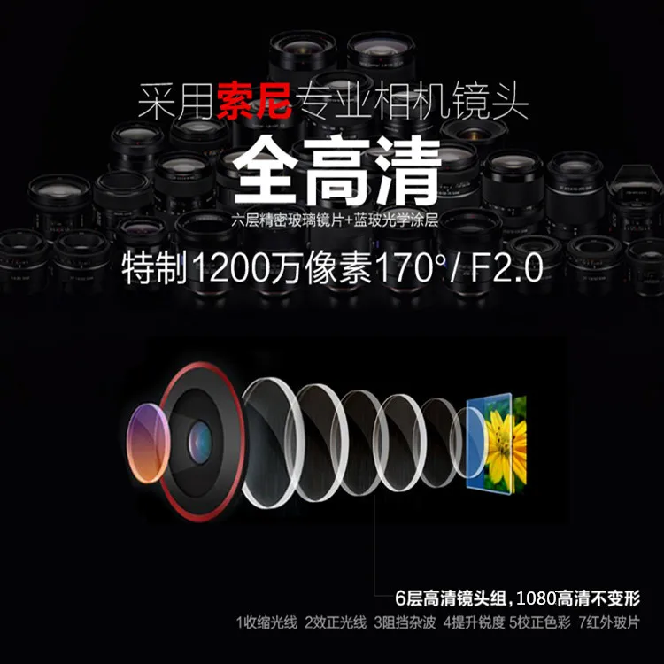 Подходит для тахографа ZOTYE T700 WiFi скрытый мобильный телефон подключение AV Высокое разрешение ночного видения 1080P
