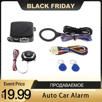 

Auto Car Alarm Engine Starline Push Button Start Stop RFID Lock Ignition Switch Keyless Entry System Starter Anti-theft System