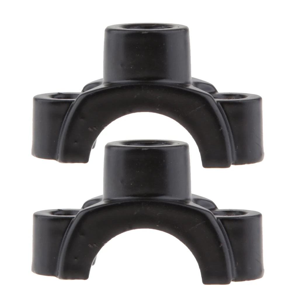 2X 8mm Thread 22mm HandleBar Rear View Mirrors Mount Holders Adapters Clamps