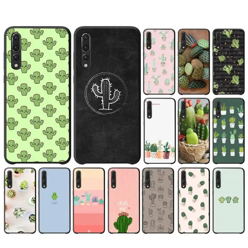 Модный темно-зеленый чехол для телефона С КАКТУСОМ Huawei P10Plus P20Lite2019 P10 P20 P20Pro P30