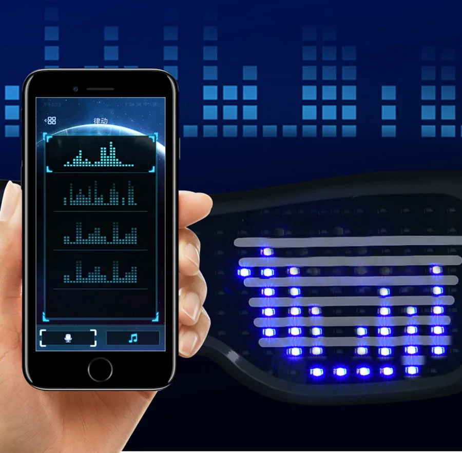 Новинка Светодиодный вечерние очки Bluetooth приложение управление мигающие светящиеся очки подарок для ребенка DJ Бар Электрический слог игрушка ночник светильник