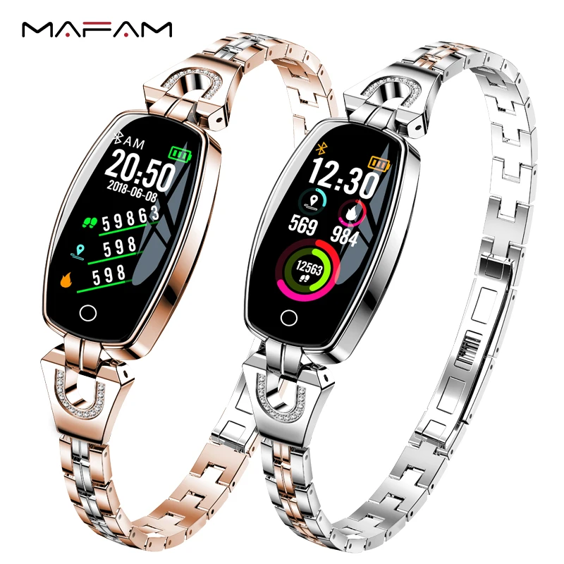 MAFAM H8 фитнес браслет для женщин дешевый смарт часы женские на русском