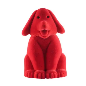 

Classic Wild Mini Red Cute Dog Jewllery Gift Box Rings and Small Earrings Pendant Necklace Display Storage Case