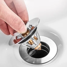 

Bathroom Vanity Sink Drain Cover Bounce Core Converter Universal Basin Filter Practical Kitchen Accessories Easy Install Floor