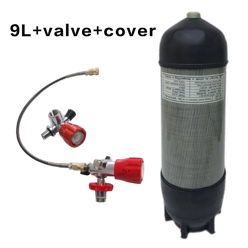 Acecare 9L Hpa 4500psi Carbon Fiber Air Tank High Pressure Rifle Pcp 5 For Airforce/Airsoft Condor Paintball | Безопасность и