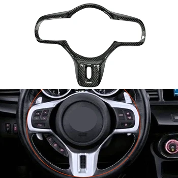 

For Mitsubishi Lancer Evolution X EVO EX 10th Dry Carbon Fiber Steering Wheel Cover Hard Part Stick On Tuning Car Accessories