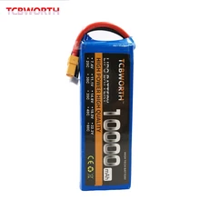 RC LiPo батарея 4S 14,8 V 10000mAh 25c для радиоуправляемого самолета вертолета дрона автомобиля лодки 4S батарея