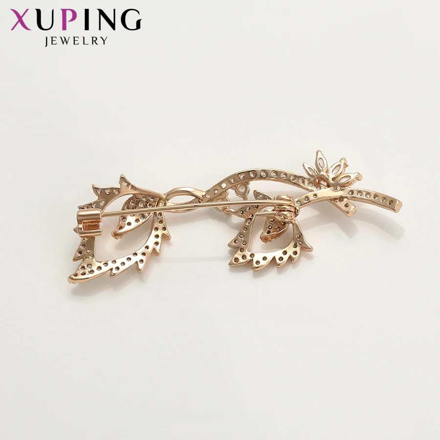 Xuping, модные броши в форме листа для женщин, модный топ продаж, Сельский стиль, ювелирные изделия, на день рождения, вечеринку, семейный подарок, S171-00045