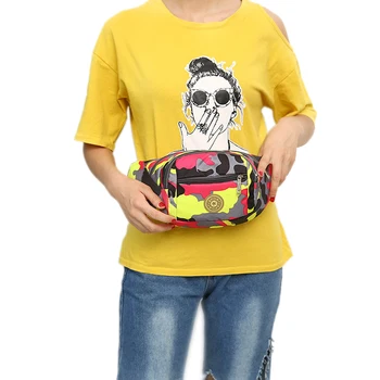 

Ladies Womens Waist Packs Waterproof Chest Bag Wild Style Streetwear Zipper Crossbody for Camping Hiking and Traveling