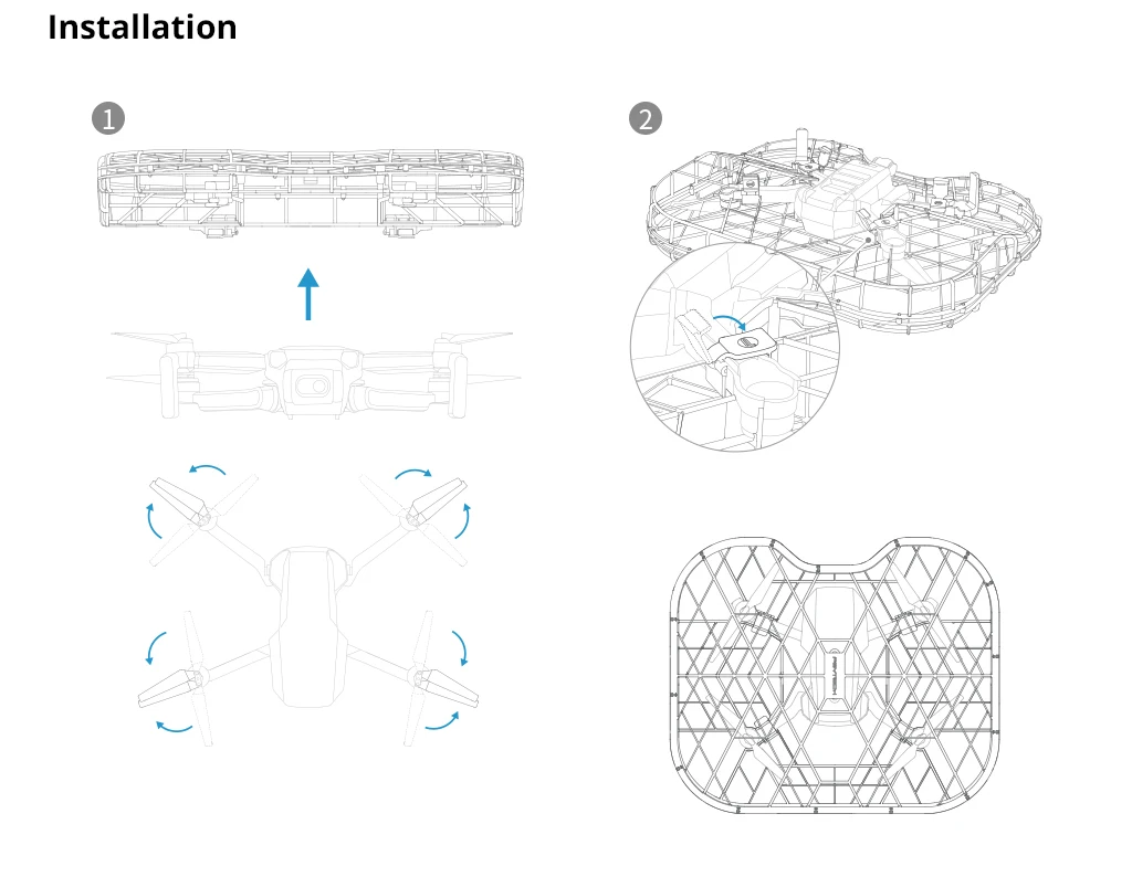 Для DJI Mavic Mini Crash Cage Propeller Guard взлет посадка защитный чехол портативный защитный чехол Аксессуары для дрона