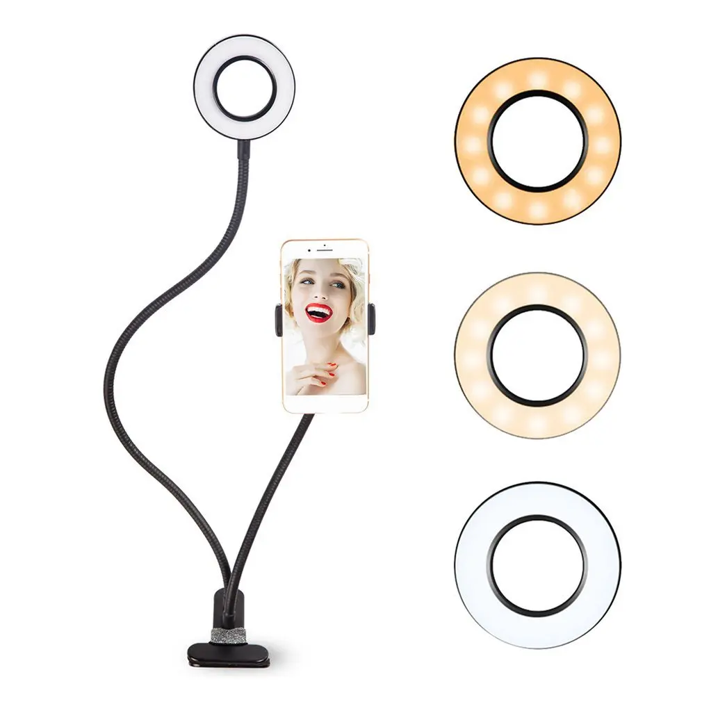 Cellphone Selfie Ring Light Universal Phone Clamp Holder For Live Stream Adjustable Desk Lamp Makeup Light Cellphone Selfie Ring Light Universal Phone Clamp Holder For Live Stream Adjustable Desk Lamp Makeup Light