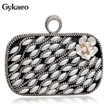 

Gykakeo European and American Style Fashion Women Evening Clutch Bag Luxury Pearl Banquet Dinner Shoulder Bags Sac A Main Femme