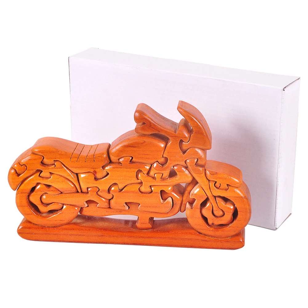 Деревянная 3D модель мотоцикла головоломка сборка Artcraft игрушка Настольный Декор подарки для мужчин и женщин велосипедистов мотоциклистов