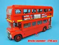 Technic серия Подлинная fit 10258 The London автобус набор модель строительные блоки кирпичи детские развивающие игрушки подарок на день рождения