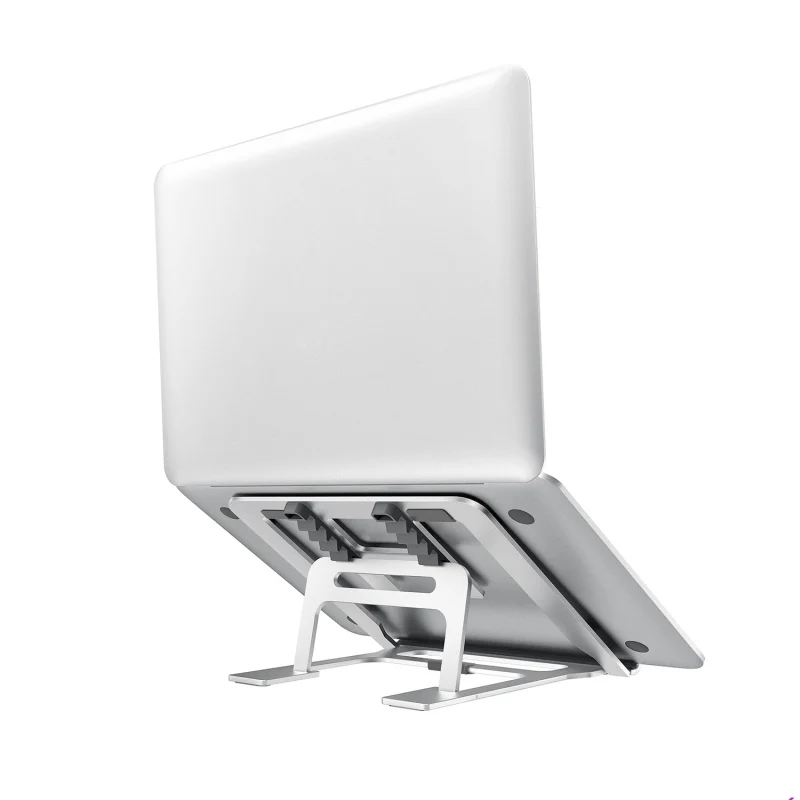 

Ergonomic Design Aluminum Multi-Angle Adjustable Laptop Stand For Laptops Up To 15 inch Anti-Slip Mount For Macbook and More