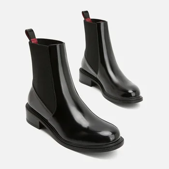 

Chelsea short boots women 2020 winter new short-tube women's boots plus velvet warm simple ladies short boots