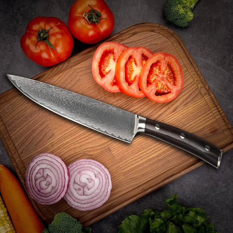 8 дюймов кухонный нож японский Дамаск VG10 сталь Высокоуглеродистая Мясорубка филе