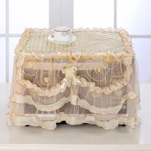 Домашний кружевное платье без рукавов с декоративной ткани крышка крышки микроволновой печи, цветочный узор, прочный микроволновая печь пылезащитные заглушки Домашний кружевное платье без рукавов с декоративной ткани крышка крышки микроволновой печи, цветочный узор, прочный микроволновая печь пылезащитные заглушки