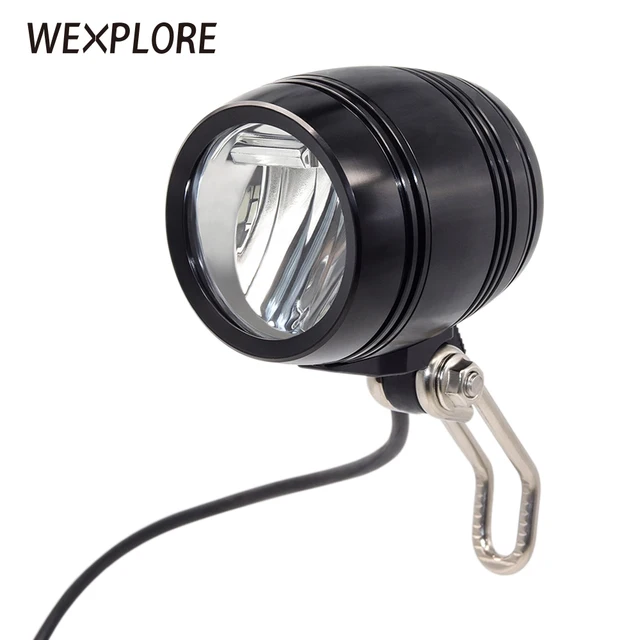 US $16.08 WEXPLORE Ebike Headlight Builtin Speaker Input 24V 36V 48V 100Lux LED Light E Bike Lamp Electric B