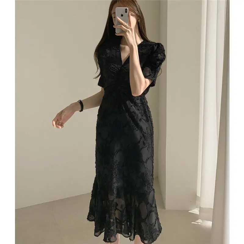 Alien-Kitty-Stylish-V-Neck-Elegant-Waist-Controlled-Slimming-2020-Early-Spring-Plus-Slender-Ruffles-Short (1)