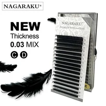 NANAGARAKU ресницы для наращивания макияж Cilios 0,03 мм C D 16 рядов/Чехол 7~ 15 смешанные Индивидуальные ресницы Премиум натуральный синтетический норковый