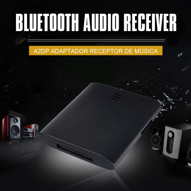 1 шт. Bluetooth A2DP адаптер музыкальный приемник для iPod для iPhone 30-контактный дока динамик Hot во всем мире
