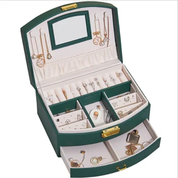 Double Deck Leather Jewelry Box