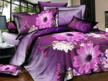 Домашний текстиль 3D постельные принадлежности реактивной печати King size beding Пододеяльник Простыня наволочка Покрывало покрывало - Цвет: 18