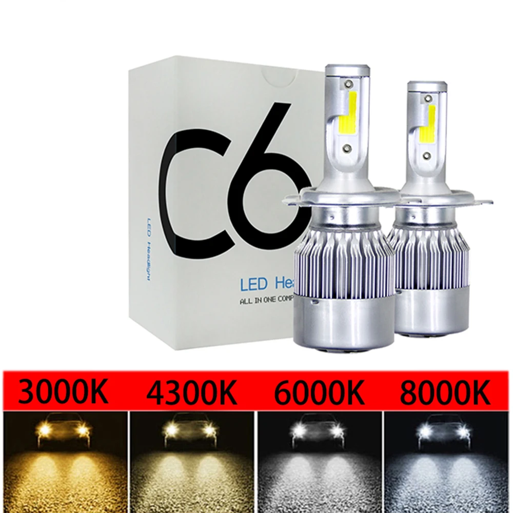 

2pcs H4 H1 H3 H7 H11 H8 H9 H27 880 881 9005 HB3 9006 HB4 9012 Led Headlight Bulbs 72W 8000LM Car Styling 3000K 4300K 6000K 8000K