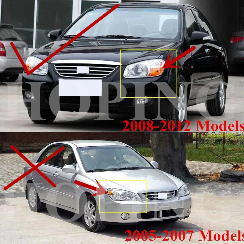 Надеясь 2 шт./пара бампер передний головной светильник для кіа CERATO 2008 2009 2010 2011 2012 запасная фара в сборе