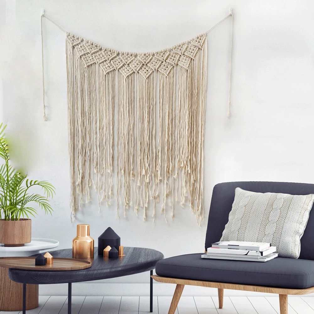 OurWarm Boho Свадебное украшение свадебные декорации 100x115 см хлопок макраме Макраме Веревка фото стенд настенный фон подвесной