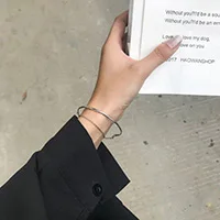 Посеребренный JHB1233 Ins ветер Браслет Фея темперамент простой личности Baitaoshen небольшой популярный дизайн - Окраска металла: Посеребренный