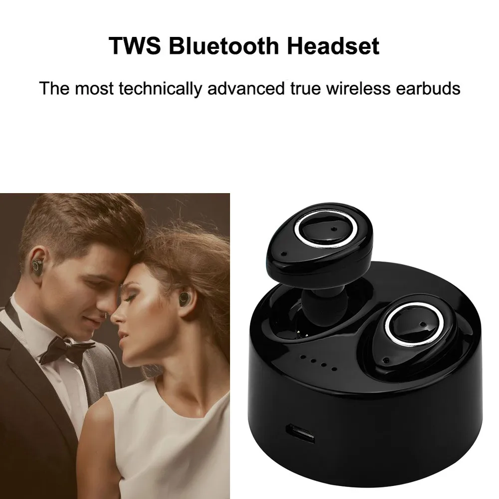 Bluetooth-гарнитура Mini TWS Twins беспроводные наушники-вкладыши стереонаушники дизайн для спорта легко переносится прочный F816