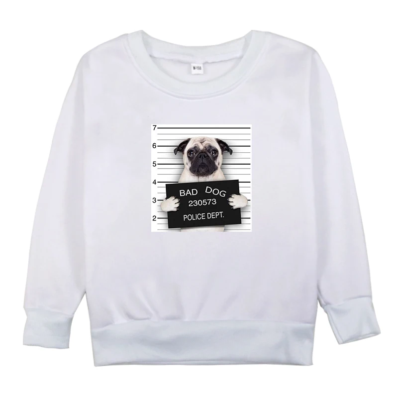 Толстовка с капюшоном для мальчиков и девочек «Bad Dog Bad Cat Kawaii»; детская зимняя одежда; толстовки для маленьких девочек; толстовки с капюшоном с забавными собаками для подростков