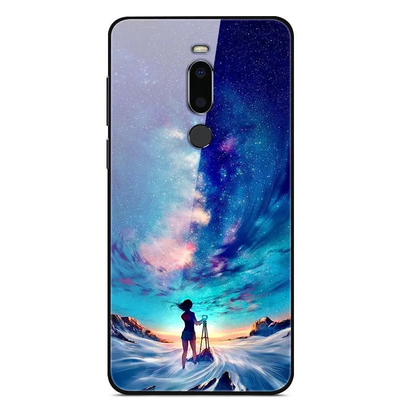 Чехол для Meizu M8, чехол из закаленного стекла «Планета космос», чехол из стекла для Meizu M8 M813H, чехол-бампер из ТПУ для Meizu M 8 M8 Shell - Цвет: 33