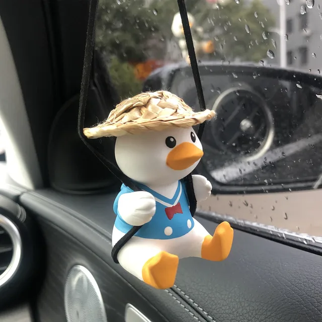 Tohuu Swinging Duck Car Ornament Super Cute Anime Car Accessories Cute Duck  Car Accessories for Teens Women Men Car Decor Pendant Truck Decorations  active 