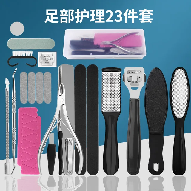 Pedicure Set Peeling and Exfoliating Calluses Foot Scrubbing Brush