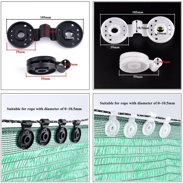 1 ~ 100Db Fehér/Fekete Kerítés Napsugár Nettó Klip Üvegházhatású Film Nap Árnyékolás Bilincs Kültéri Sátor Horg - Image 2