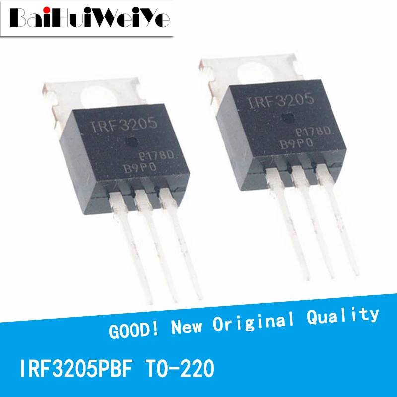 10PCS/LOT IRF3205PBF IRF3205 55V/100A TO-220 New and Original IC Chipset MOSFET MOSFT TO220 transistors kit,mosfet transistor