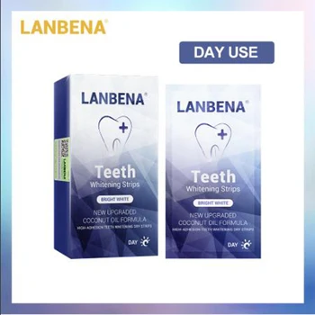 

LANBENA Teeth Whitening Strips Daily Use Bright White Oral Hygiene Removes Plaque Stains Clareador Dental Tools