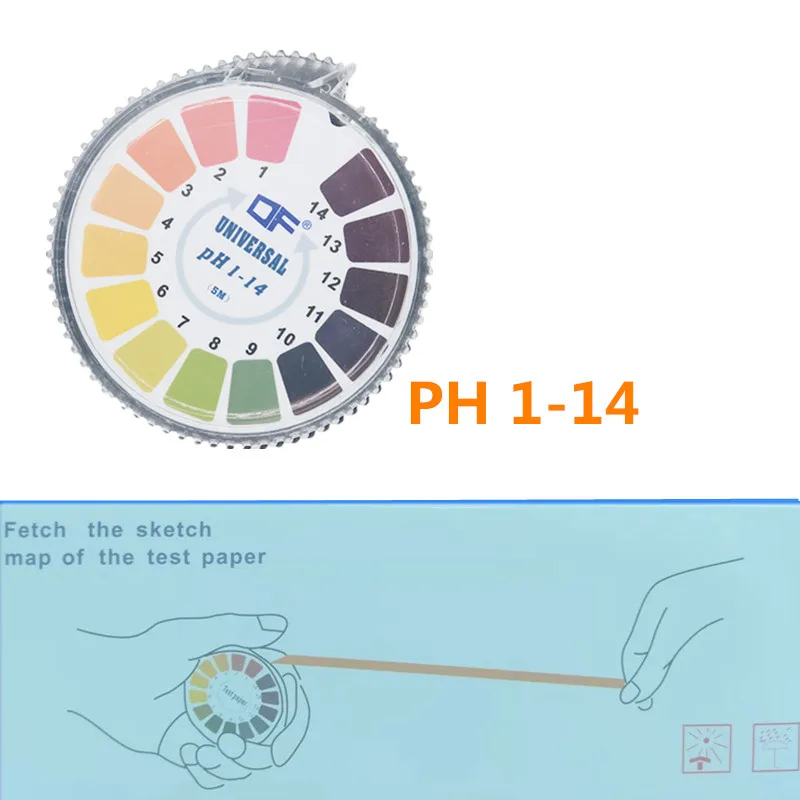 Ph Test Paper Universal Measure Range of 1-14 Ph Indicator Litmus Test Paper Strip Roll for Water Urine And Saliva 4