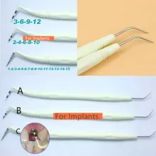 

3Pis/Set Flexible Probe Depth Measure Explorer Periodental NoHarm to Implants Resin Material Probs Dental